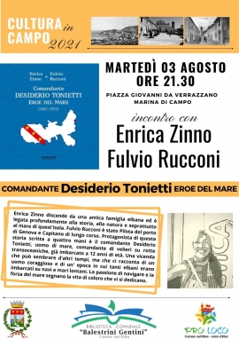 Rassegna il “TEMPO PER RACCONTARE”, ospiti il 3 agosto Enrica Zinno e Fulvio Rucconi