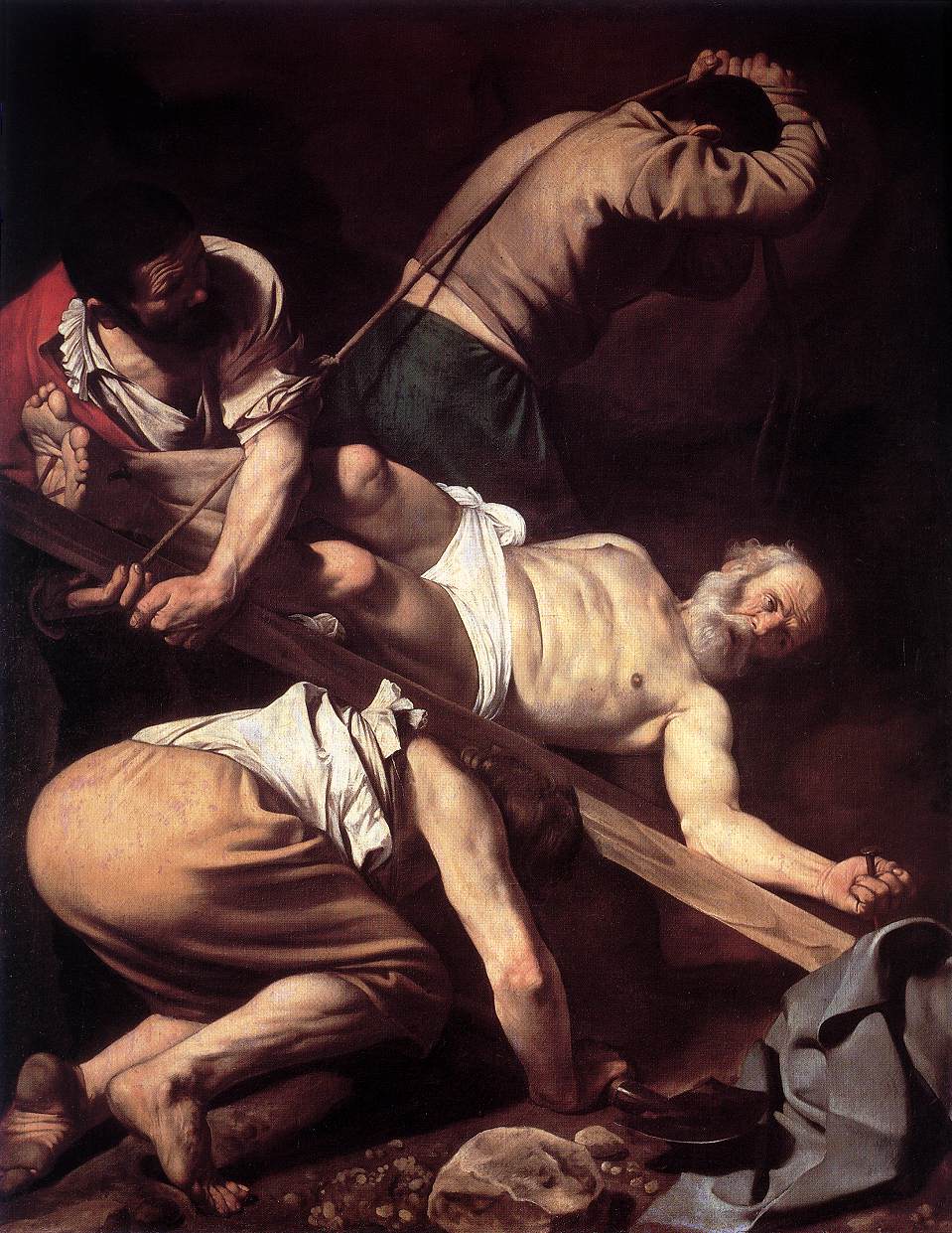 caravaggio crocifissione san pietro