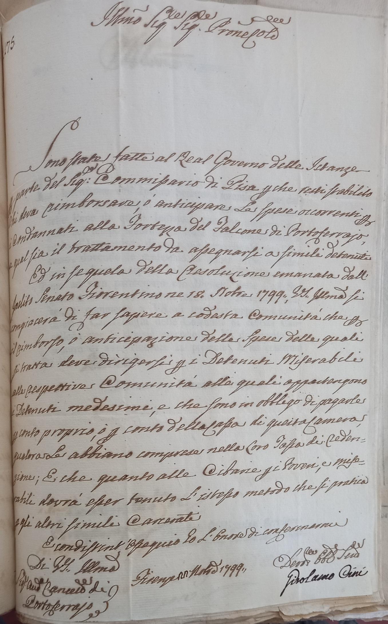 Circolari e ordini del Sig Soprassindco dal 1797 a tutto il 1801