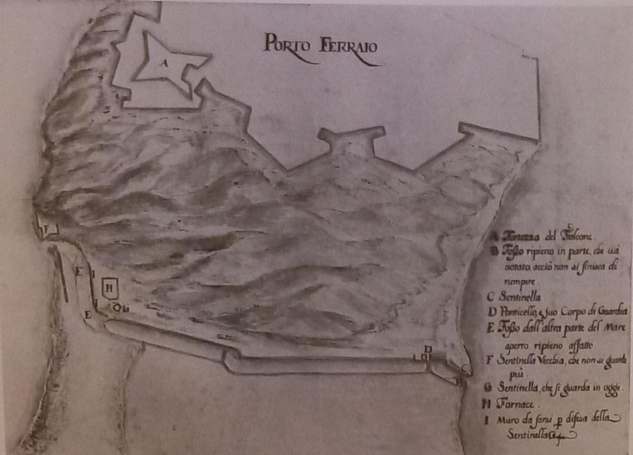 Pianta del  fronte di terra di Portoferraio 1673 2