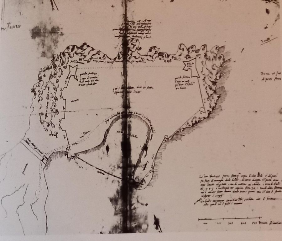 Rilievo planimetrico del circuito fortificato