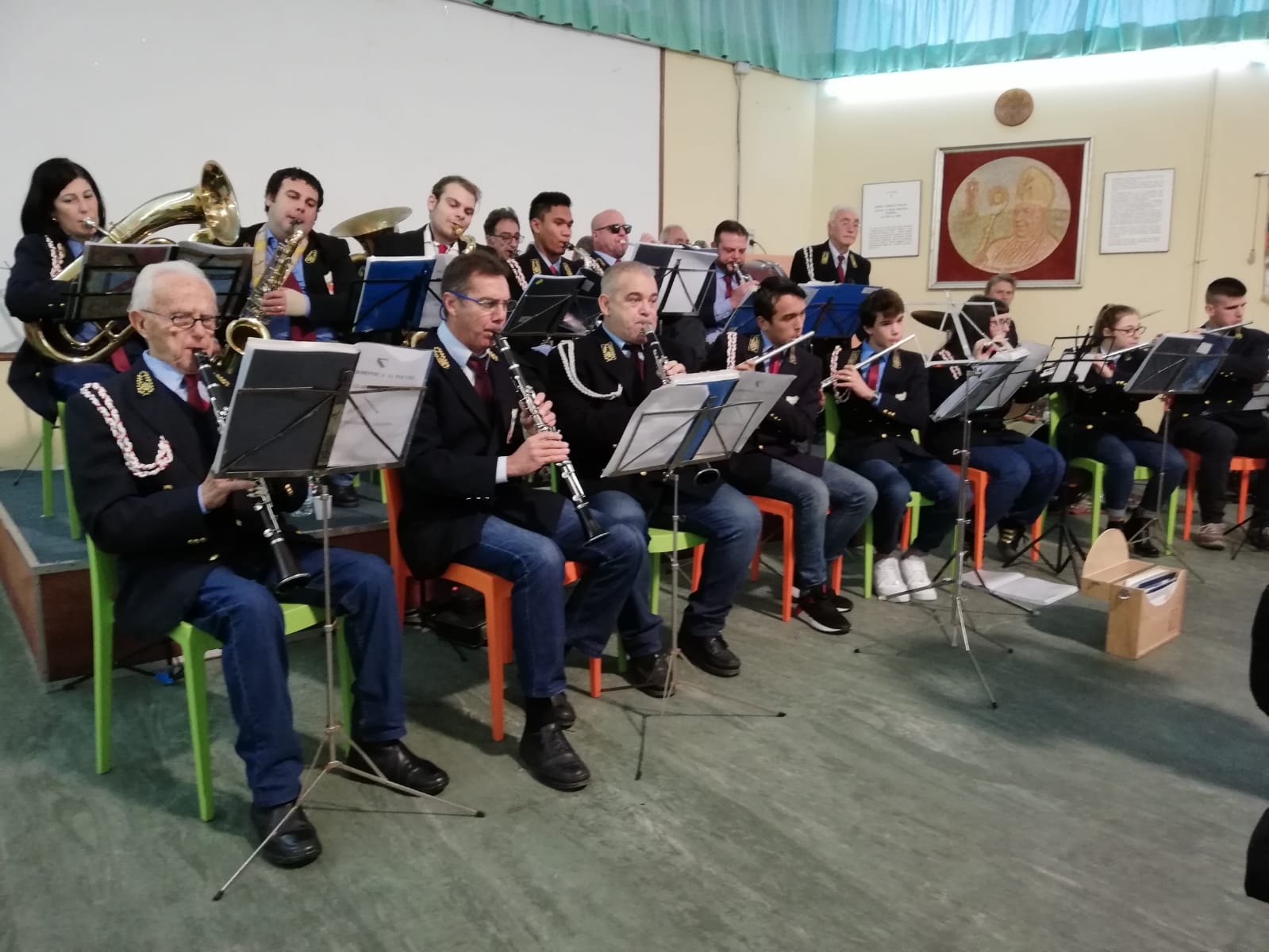 FILARMONICA PIETRI NEL SALONE PARROCCHIALE DI SAN GIUSEPPE DIC 2019