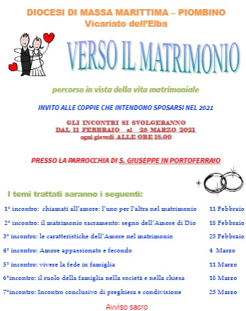 corso matrimonio 2021