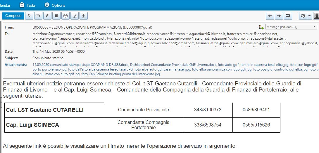 orario sballato ricezione mail 11