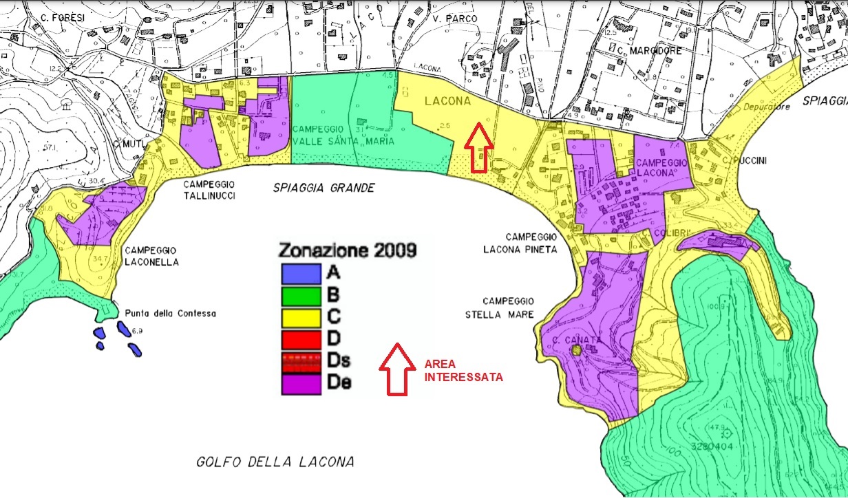 Parcheggio Parco delle Dune cartografia