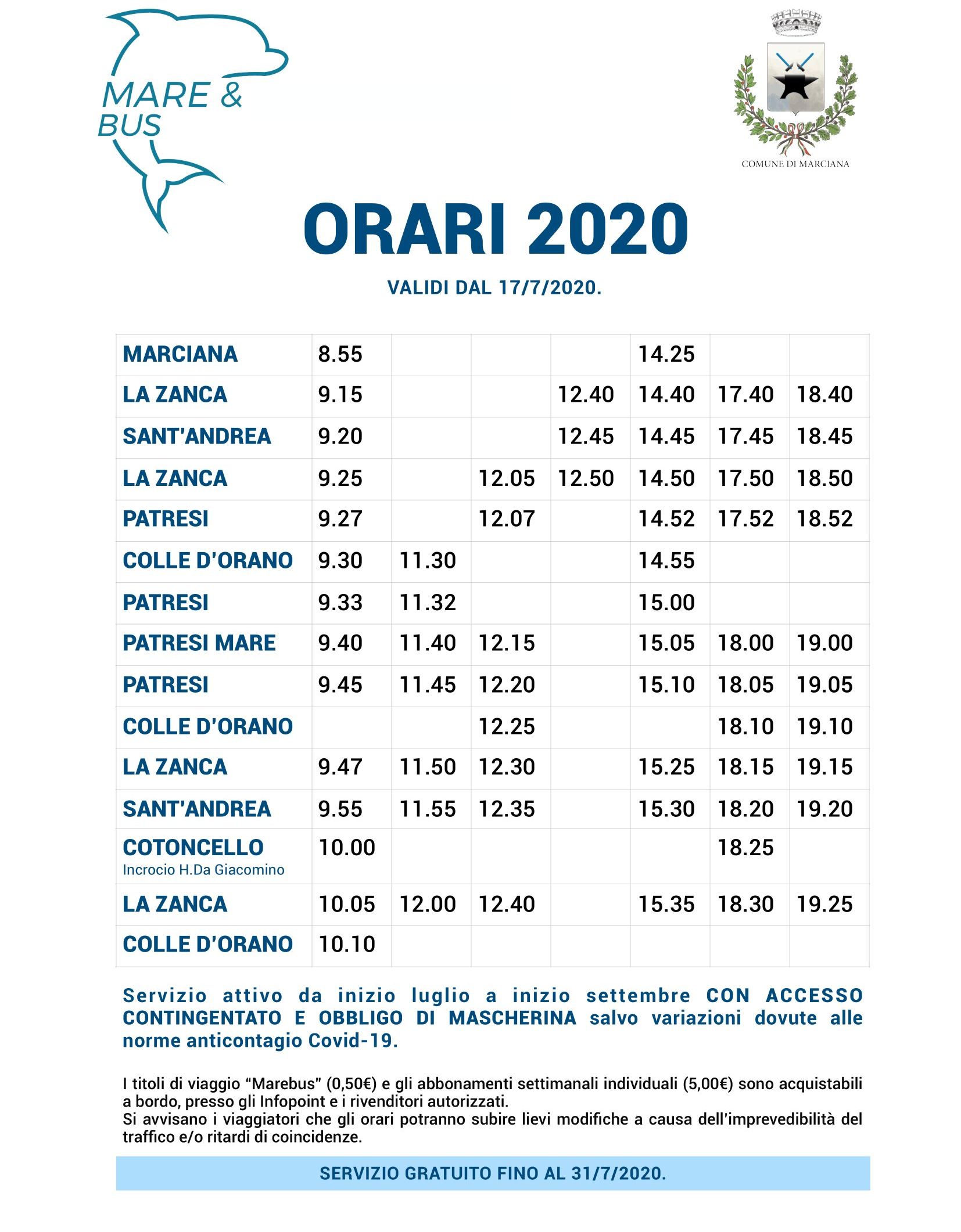 ORARI MAREBUS 2020A2