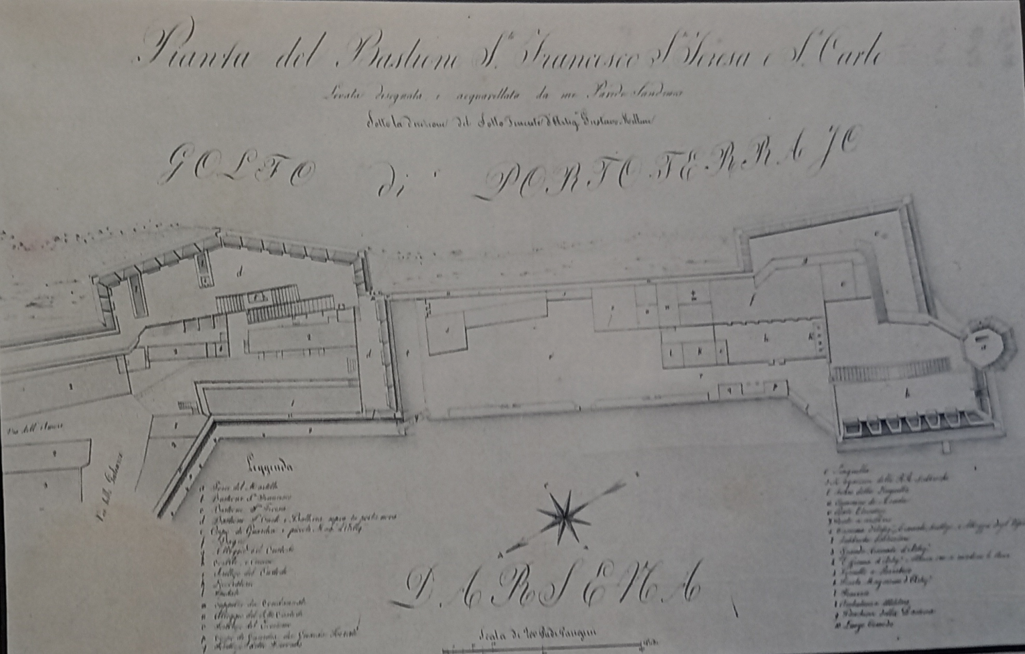 Linguella  Mappa con l’antico edificio