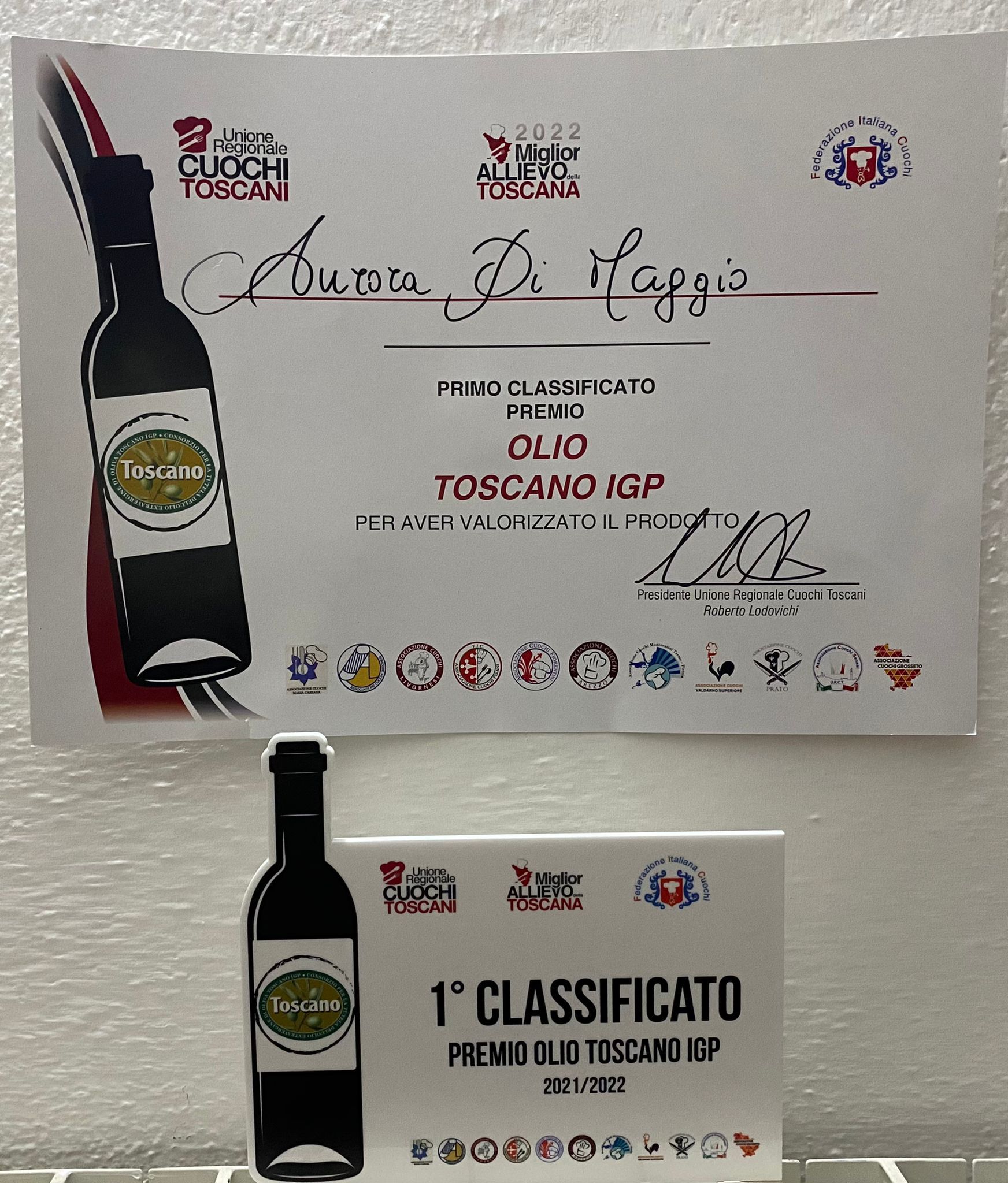 Aurora Di Maggio premio Olio Toscano IGP2