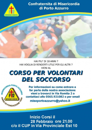 Corso per volontari del soccorso presso la Misericordia di Porto Azzurro