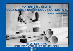 Patente a punti nei cantieri: incontro oggi in CNA (anche on line)