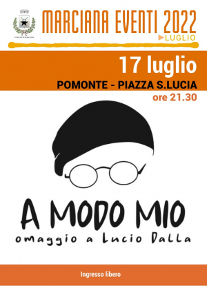 A Pomonte “A modo mio” con il Tributo a Lucio Dalla