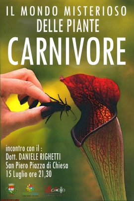 Piante Carnivore, se ne parlerà a San Piero con Daniele Righetti