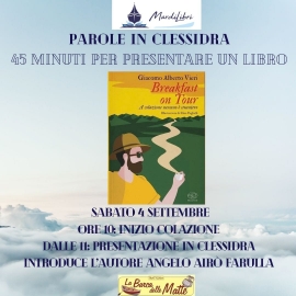 Presentazione in clessidra a colazione, il 4 settembre con Giacomo Alberto Vieri 