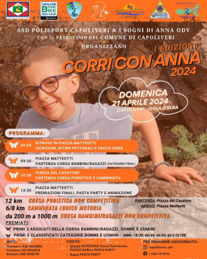 Domenica 21 aprile la prima edizione di &quot;Corri con Anna&quot;