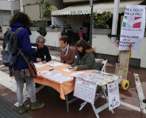 Ultimi appuntamenti per la raccolta firme per il referendum &#039;Italia per la Pace&#039;