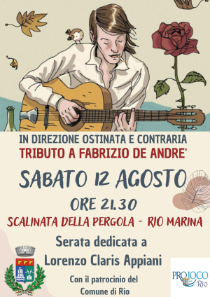 A Rio Marina un tributo a Fabrizio De Andrè in memoria di Lorenzo Claris Appiani