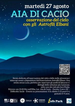 A Rio Elba osservazione del cielo con gli Astrofili Elbani