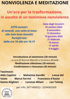 Il 18 ottobre primo incontro mensile su nonviolenza e meditazione