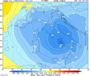 Ciclone in formazione sul Tirreno:  la nostra area ai margini delle maggiori criticità?