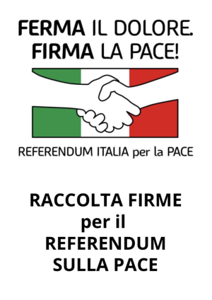 Referendum &#039;Italia per la Pace&#039;, ultimi giorni per la raccolta firme online