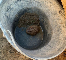 Ordigno bellico rinvenuto durante i lavori di un cantiere edile nel campese