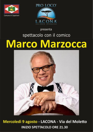 Cambio di programma a Lacona, sul palco stasera il comico Marco Mazzocca