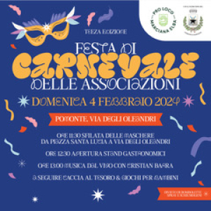 La Festa di Carnevale delle Associazioni domenica 4 a Pomonte