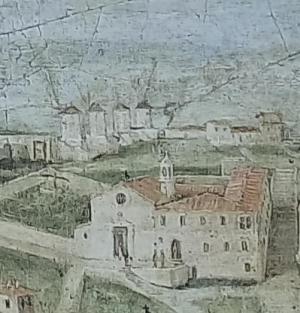 Portoferraio 1781. Lavori al tetto della chiesa arcipretale e del convento dei frati minori francescani