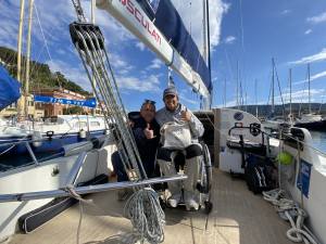 Alla Marina di Porto Azzurro con il navigatore Marco Rossato