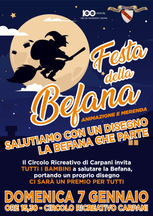 Domani al Circolo Ricreativo di Carpani &quot;Salutiamo con un disegno la Befana che parte&quot;