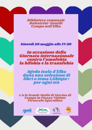 Agedo dona una selezione di libri su tematiche Lgbtqia alla Biblioteca comunale di Campo nell&#039;Elba