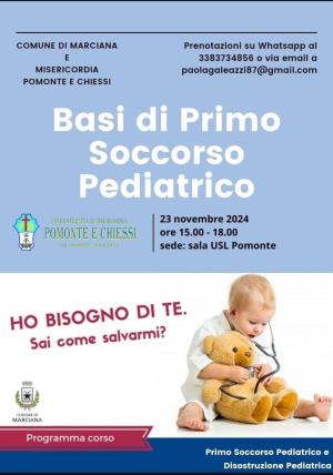 A Pomonte corso di Primo Soccorso pediatrico