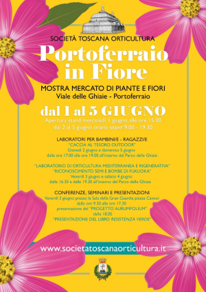 &quot;Portoferraio in Fiore&quot; dal 1 al 5 giugno la mostra mercato di piante e fiori al Viale delle Ghiaie