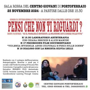 Violenza invisibile, a Portoferraio il film di Silvia Lelli contro la violenza sulle donne