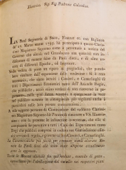 Portoferraio 8 aprile 1795 - circolano monete false e i camarlinghi sono allertati