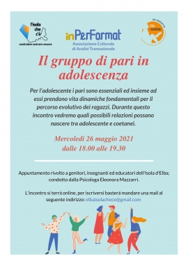 Il gruppo dei pari in adolescenza: il 26 maggio webinar di Inperformat