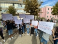 Fotocronaca: gli studenti manifestano per le problematiche dell&#039;edificio del Grigolo e non solo