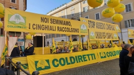 Anche una delegazione elbana alla manifestazione nazionale della Coldiretti per l&#039;emergenza ungulati