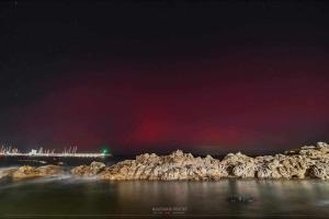 Le immagini dell&#039;aurora boreale all&#039;Elba