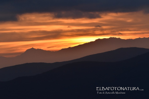 Il tramonto del solstizio d&#039;inverno dal Volterraio