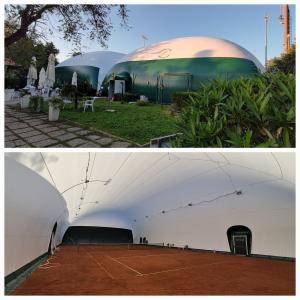 Nuove strutture di copertura pressostatica per i campi in terra battuta del Tennis Club Isola d&#039;Elba