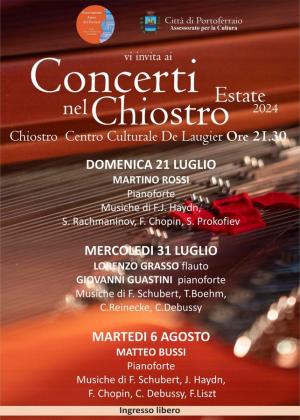 Concerti nel Chiostro, secondo appuntamento con Lorenzo Grasso e Giovanni Guastini