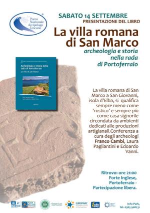 La Villa Romana di San Marco - Conferenza con il Prof. Cambi su archeologia e storia nella rada di Portoferraio