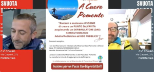 Edicola Elbana 7 Febbraio - Alessio Gambini con la Misericordia per una postazione DAE a Pomonte