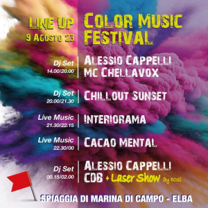 Il 9 agosto torna a Marina di Campo il Color Music Festival