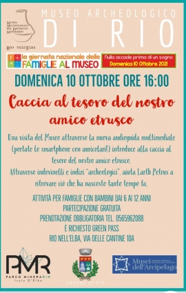 Al Museo archeologico di Rio la &quot;Caccia al tesoro del nostro amico etrusco&quot;