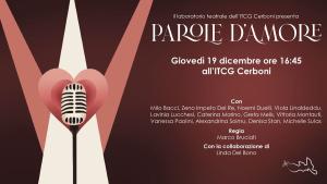 Domani al Cerboni andrà in scena “Parole d’Amore”