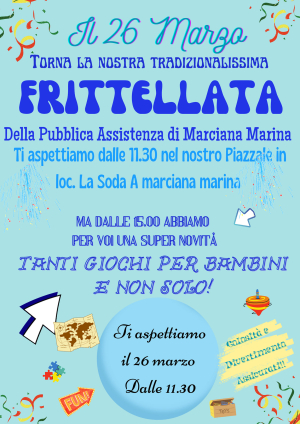 Domenica a Marciana Marina la Frittellata della Pubblica Assistenza