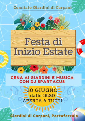 Tutto pronto per la festa di inizio estate a Carpani