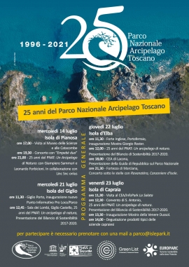 Ricorre il venticinquesimo anno dalla nascita del Parco Nazionale Arcipelago Toscano